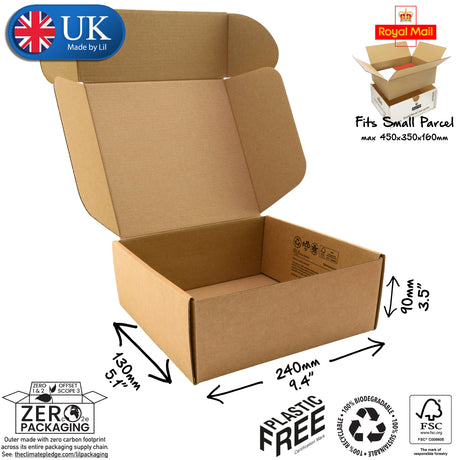 24x13x9cm Cardboard Postal Box Lil Packaging